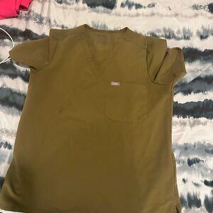 Olive Green Scrub Top